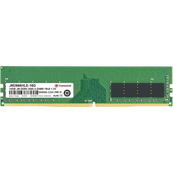 Transcend 16GB DDR4 2666MHz DIMM CL19 1Rx8 Memory