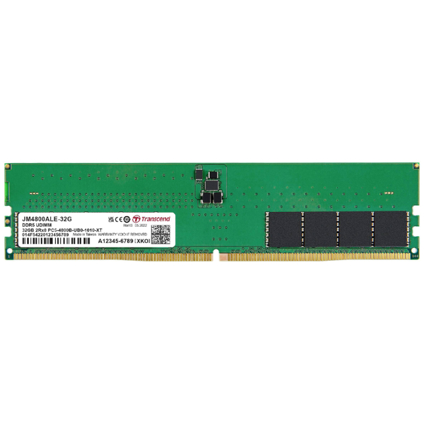 Transcend 32GB DDR5 4800MHz DIMM CL40 Jet Memory
