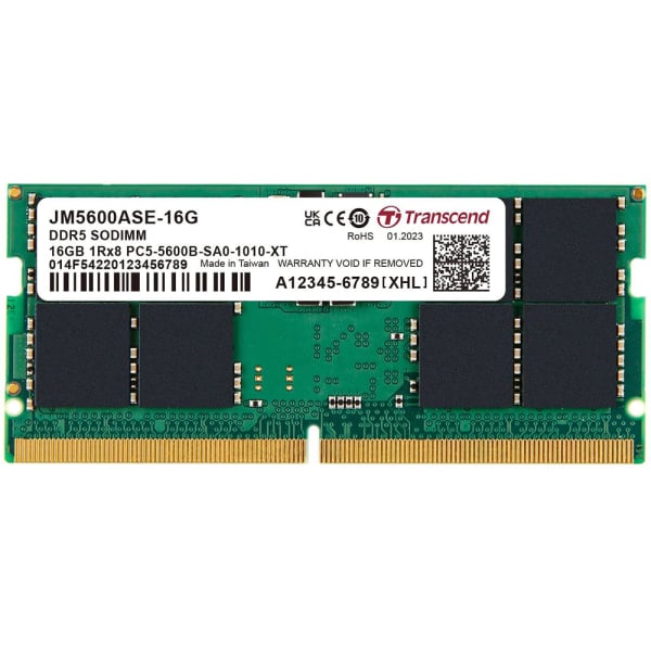 Transcend 16GB DDR5 5600MHz SODIMM CL46 Jet Memory