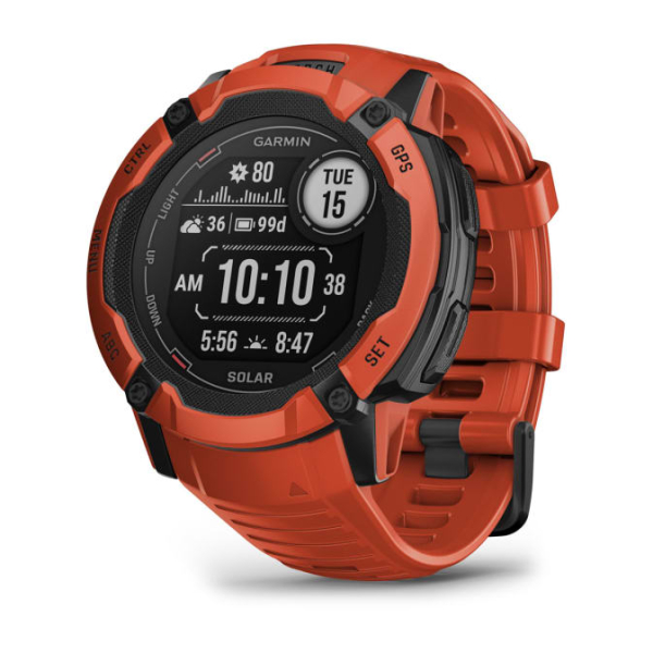 Garmin Instinct 2X Solar 50mm Flame Red Smart Watch