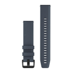Garmin Quickfit 20mm Granite Blue/Black Stainless Steel Silicone Watch Band
