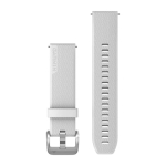 Garmin Quickfit 20mm White/Polished Silver Silicone Watch Band