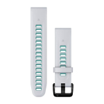 Garmin Quickfit 20mm Whitestone/Aqua Silicone Watch Band