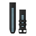 Garmin QuickFit 26mm Black/Cirrus Blue Silicone Watch Band