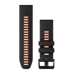 Garmin QuickFit 26mm Black/Flame Red Silicone Watch Band