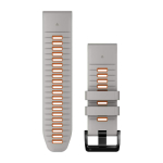 Garmin QuickFit 26mm Fog Gray/Ember Orange Silicone Watch Band