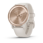Garmin Vivomove Trend Peach Gold SS Bezel with Ivory Case and Silicone Band