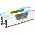 Corsair Vengeance RGB 64GB (2x32GB) DDR5 6000MHz CL40 Intel XMP Memory Kit White