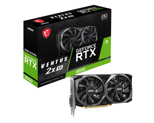 MSI GeForce RTX 3050 VENTUS 2X XS OC 8GB GDDR6 Graphics Card