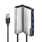 Alogic USB-A Fusion SWIFT 4-in-1 Hub - 4 x USB-A (USB 3.0) - Space Grey