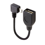 Alogic Right Angle 30cm Micro USB Male to USB Type A Female Black