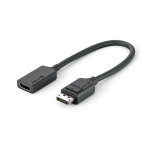 Alogic 20cm Elements DisplayPort to HDMI Adapter 4K Male to Female Black