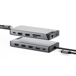 Alogic USB-C/ 12-in-1 Triple FHD DV3 Mini Docking Station with 100w PD