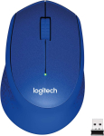 Logitech M331 Silent Plus Mouse RF Wireless Optical 1000 DPI Blue