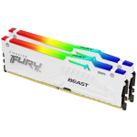 Kingston FURY Beast RGB 32GB (16GBx2) DDR5 5200MT/s CL40 DIMM Memory Kit White