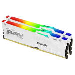 Kingston FURY Beast RGB 32GB (2x16GB) DDR5 6000MT/s CL40 XMP DIMM Memory Kit White