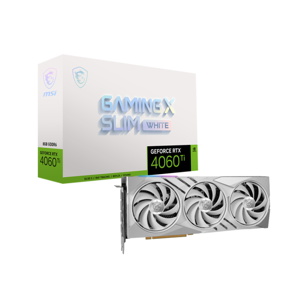 MSI GeForce RTX 4060 Ti Gaming X Slim White 8GB Video Card