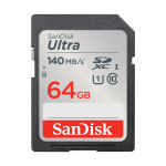 SanDisk 64GB Ultra SDHC and SDXC UHS-I Memory Card - 140MB/s