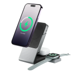 Alogic Matrix 3-In-1 Universal Magnetic Charging Dock with Apple Watch Charger Black