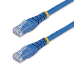 StarTech CAT6 Ethernet Cable 30cm Blue 650MHz Molded Patch Cord PoE++