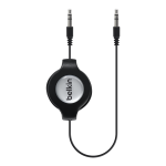 Belkin Retractable Car-Stereo Cable for iPad and iPhone Black