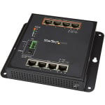 Startech Industrial 8 Port Gigabit PoE Switch 4xPoE+ 30W -40C to +75C Black