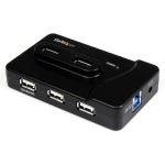 Startech 6 Port USB 3.0 / USB 2.0 Combo Hub with 2A Charging Port – 2x USB 3.0 & 4x USB 2.0 Black