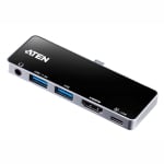 ATEN UH3238 USB-C 5-in-1 Multiport Travel Dock with Power Pass-Through