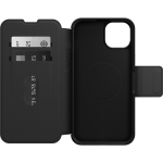OtterBox Strada Folio MagSafe iPhone 15 Plus Case Shadow (Black)