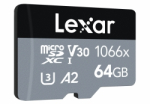 Lexar 64GB Professional 1066x microSDXC UHS-I Silver 160MB/s Memory Card