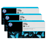 HP 771B 775ml 3-Pack Matte Black Ink Cartridge