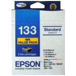 EPSON 5 Std Cap Ink Value Pack 2xblk 3xclrs C13T133694