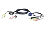 Aten 3M USB VGA to DVI-A KVM Cable with Audio