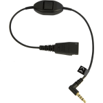 Jabra Cord QD to 3.5 mm Jack with answer/end button for Smartphones Black