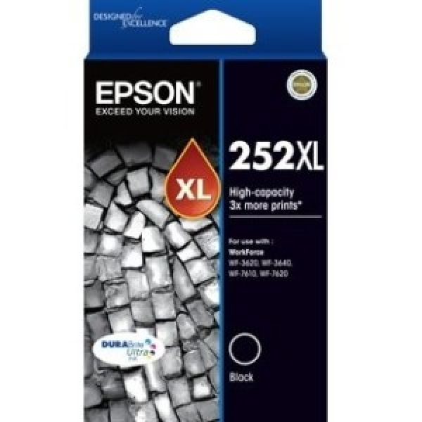 EPSON 252xl High Capacity Durabrite Ultra Black C13T253192