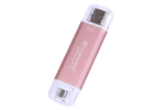 Transcend 1TB USB External SSD USB 10Gbps Type C/A Pink Flash Drive