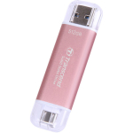 Transcend 512GB Portable SSD USB 10Gbps USB Type-A/C Pink Flash Drive