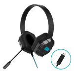 Gumdrop Droptech USB B2 Headphones With Microphone Black