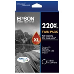 EPSON 220xl High Cap Blk Twin Pack For Wf-2630 C13T294194