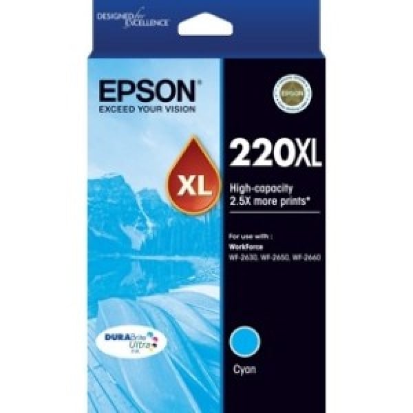 EPSON 220xl High Cap Durabrite Ultra Cyan Ink C13T294292