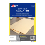 Avery Manilla Folder Foolscap Buff 20 Pack