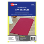 Avery Manilla Folder Foolscap Red 20 Pack
