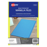 Avery Manilla Folder Foolscap Blue 20 Pack