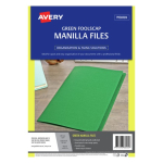 Avery Manilla Folder Foolscap Green 20 Pack