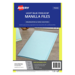 Avery Manilla Folder Foolscap Light Blue 20 Pack