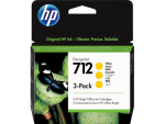 HP 712 DesignJet Ink Cartridge Yellow 3Pack