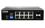 D-link F100G 10-Port Gigabit Industrial PoE+ Switch with 8 PoE ports and 2 SFP ports