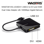 Winstars WS-UG39DH1 USB 3.0 Dual Head Display with Gigabit Ethernet Adapter
