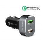 Generic First Champion USB Car Charger - 2 USB Ports with QC 3.0