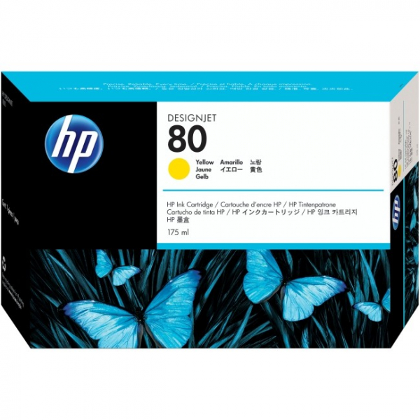 HP  80 Yellow Ink 350 Ml For Dj C4848A